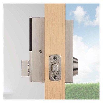 Kwikset Home Connect 918 Touch Screen Smart Lock, Z-Wave, Contemporary with Deadbolt, Satin Nickel